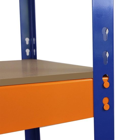Monster Racking 10 x SRax Warehouse Storage Shelving, Blue/Orange