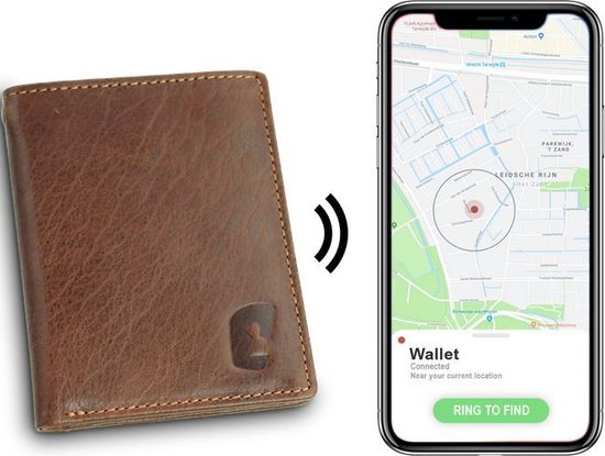 meester Verniel Vergoeding Smart Wallet Portemonnee met GPS Bluetooth Tracker Keyfinder - Bruin |  bol.com