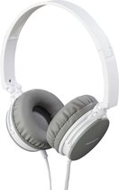 Thomson HED2207WH/GR koptelefoon, on-ear, microfoon, vouwbaar, platte kabel