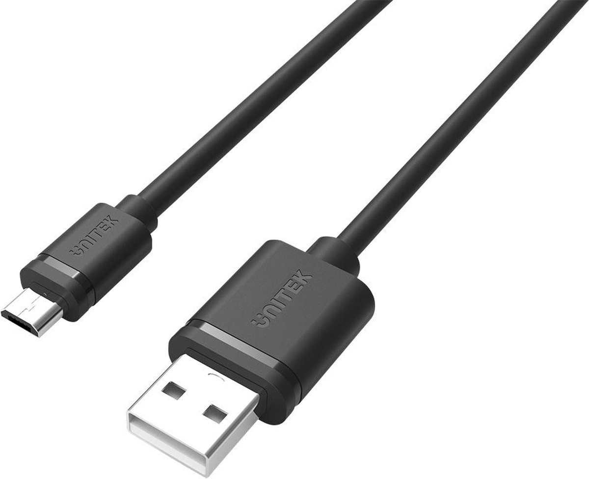 UNITEK Y-C435GBK USB-kabel USB 2.0 3 m USB A Micro-USB B Zwart
