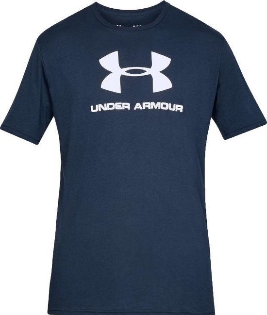 Under Armour Sportstyle Logo Tee 1329590-408, Mannen, Blauw, T-shirt maat: S EU