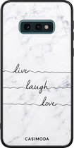 Samsung S10e hoesje glass - Live laugh love | Samsung Galaxy S10e case | Hardcase backcover zwart
