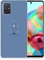Geschikt voor Samsung Galaxy A71 Telefoonhoesje met Naam Baby Rhino