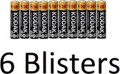 60 Stuks (6 Blister a 10 st) kodak xtralife AAA Batterijen