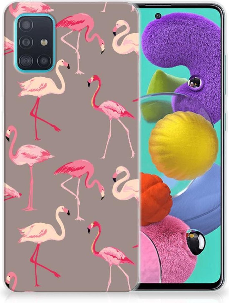 Samsung Galaxy A51 TPU Hoesje Flamingo