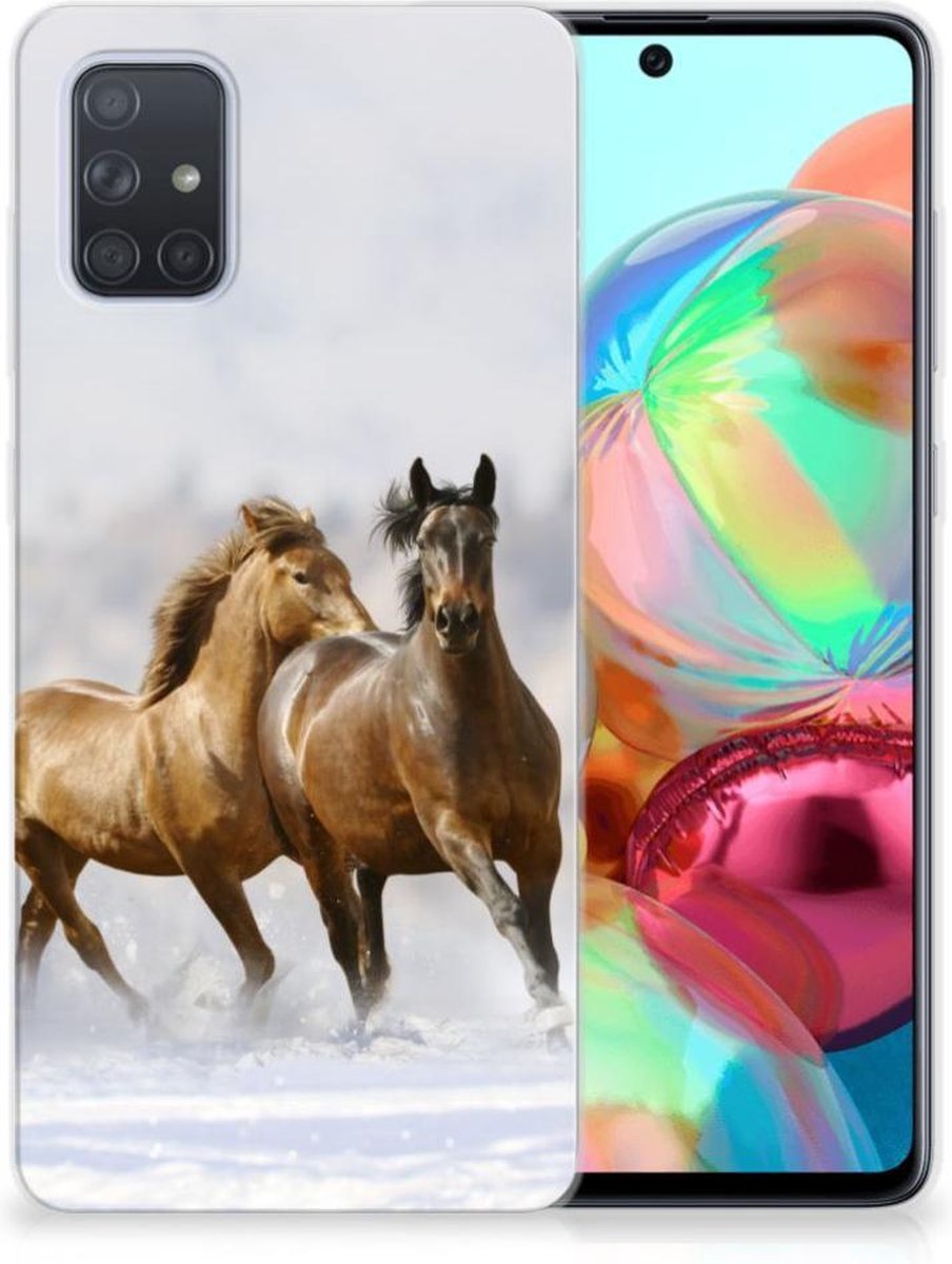 Samsung Galaxy A71 TPU Hoesje Paarden