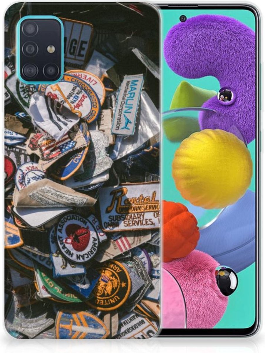 Samsung Galaxy A51 Siliconen Hoesje met foto Badges