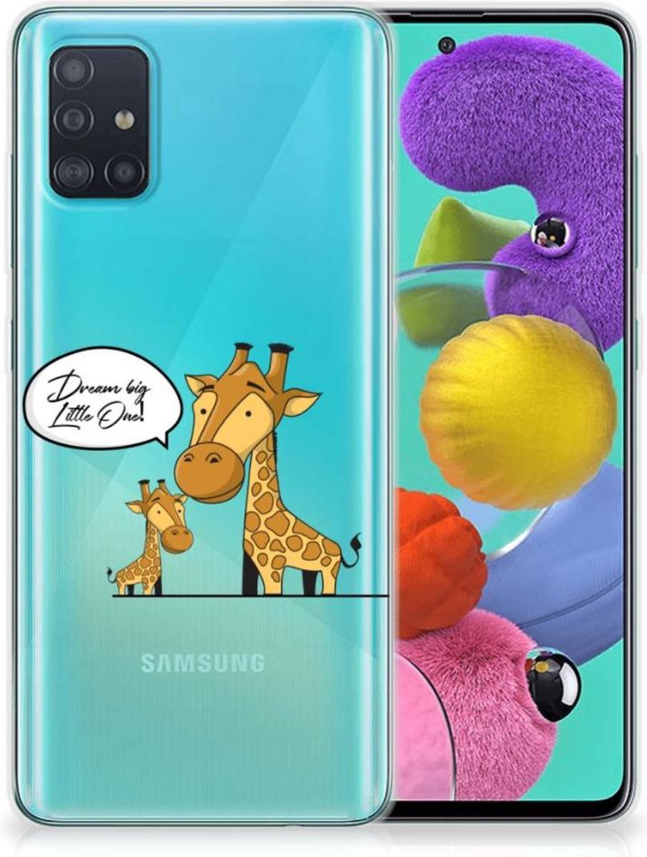 Samsung Galaxy A51 Telefoonhoesje met Naam Giraffe