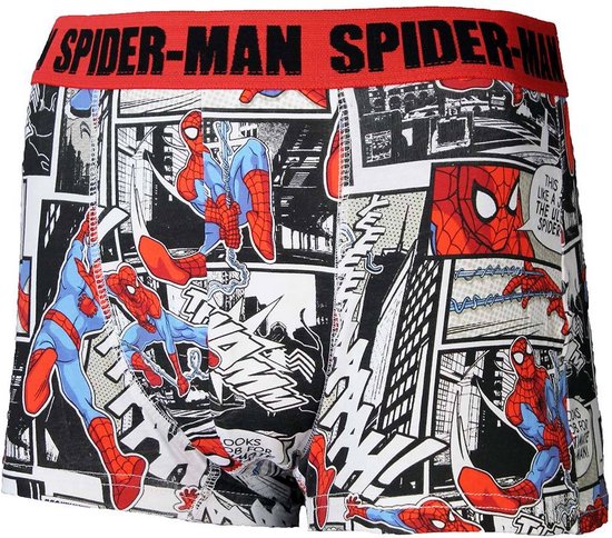 Spider-Man Comic Print Boxershort Onderbroek Rood/Grijs