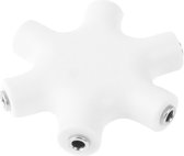 Mobigear Splitter AUX 3.5mm naar AUX 3.5mm Adapter - Wit