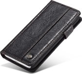 CaseMe Smooth Luxury Wallet Case Zwart iPhone X / Xs
