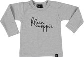 Klein moppie longsleeve shirt 68 Grijs/Zwart
