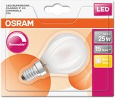 OSRAM LED-lamp Energielabel A+ (A++ - E) E14 Kogel 3.2 W = 25 W Warmwit (Ø x l) 45 mm x 90 mm Dimbaar, Filament / Retro-LED 1 stuk(s)