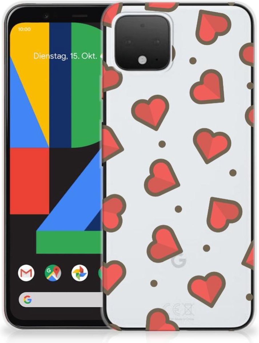 TPU Hoesje voor Google Pixel 4 TPU bumper Hearts