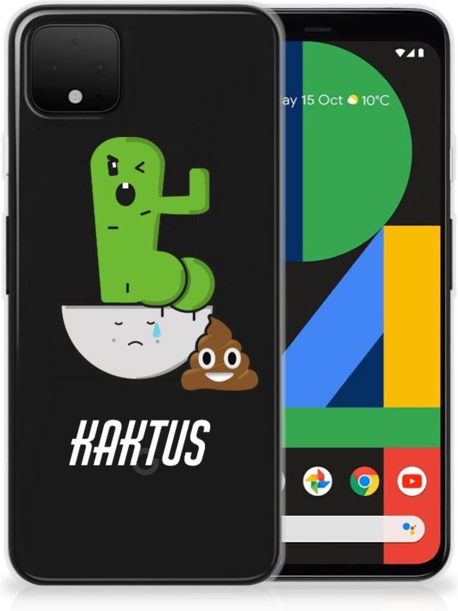 Google Pixel 4 XL Telefoonhoesje met Naam Cactus Poo