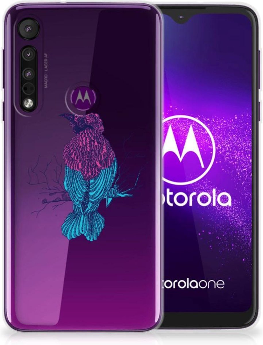 Back Cover voor Motorola One Macro Telefoonhoesje met Naam Merel