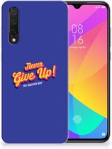 Xiaomi Mi 9 Lite Siliconen hoesje met naam Never Give Up