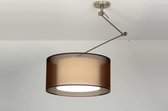Lumidora Hanglamp 30305 - E27 - Bruin - Stof - ⌀ 47 cm