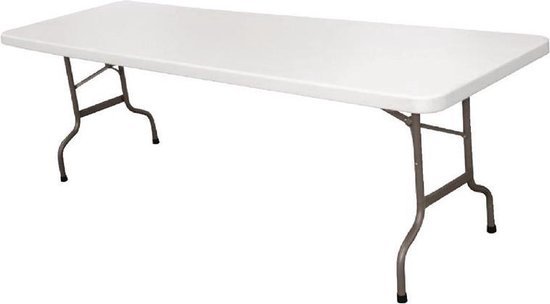 bol.com | Inklapbare tafel | 244 cm | Abs tafelblad | Stalen frame