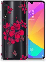 Back Case Xiaomi Mi 9 Lite TPU Siliconen Hoesje Blossom Rood