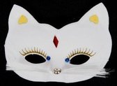 Oogmasker Kat Wit