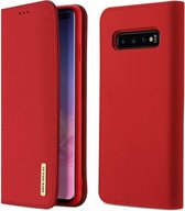 Samsung Galaxy S10 Plus hoesje - Dux Ducis Wish Wallet Book Case - Rood