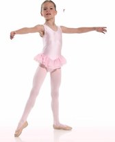 Justaucorps Danceries Clarasson Jupe double sans manches Elasthan rose - Taille 122-128