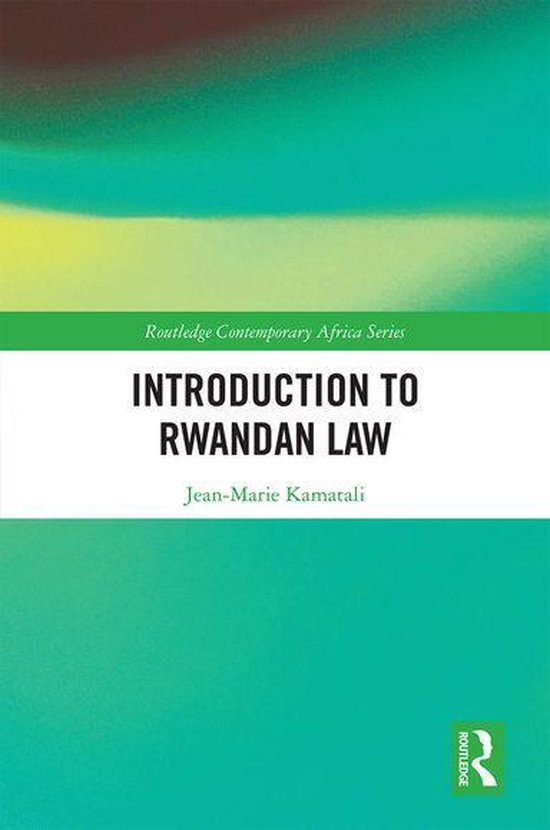 Routledge Contemporary Africa - Introduction to Rwandan Law - cover