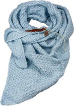 Gebreide Knitten Royale omslagdoek | wintersjaal Lot, Licht blauw