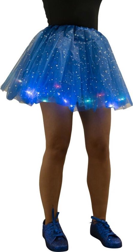 ontploffing ongezond Macadam Tule rokje - Volwassen petticoat - Met gekleurde lichtjes – Kobalt blauw -  Tutu -... | bol.com