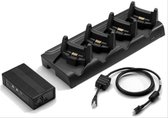 Zebra 4-Slot Ethernet Charge Cradle Kit Zwart Batterijlader voor binnengebruik