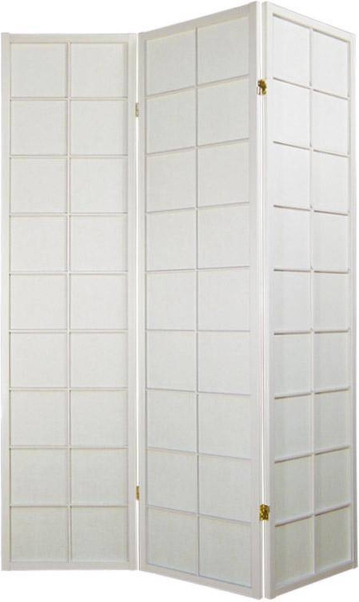 Fine Asianliving Japanse Kamerscherm B135xH180cm 3 Panelen Shoji Rijstpapier Wit