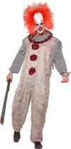 SMIFFYS - Vintage grijs horror clown kostuum voor mannen - XL - Volwassenen kostuums