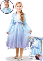 RUBIES FRANCE - Elsa Frozen 2 kostuum pack met vlecht voor meisjes - 110/116 (5-6 jaar)