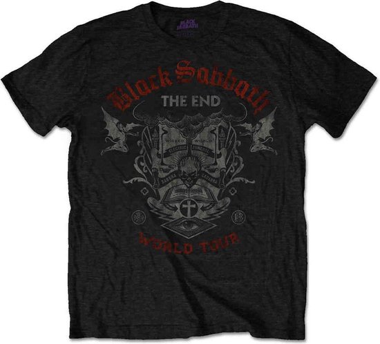 Black Sabbath - The End Mushroom Cloud Heren T-shirt - S - Zwart