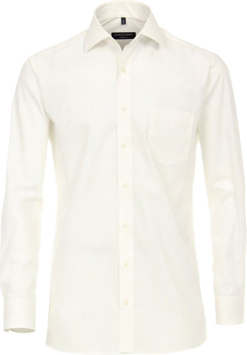 CASA MODA modern fit overhemd - popeline - beige - Strijkvriendelijk - Boordmaat: 47 (EU maat: 3XL)