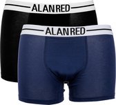 Alan Red Lasting Heren Boxershort Blauw En Zwart 2-Pack - M