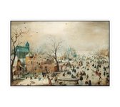 Winterlandschap met schaatsers, Hendrick Avercamp - Foto op Akoestisch paneel - 150 x 100 cm