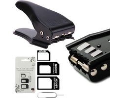 MMOBIEL Universele 3 in 1 Standaard Micro Sim Cutter / Nano Sim Kaart Knipper - inclusief 3 Sim Adapters + 1 Sim Pin