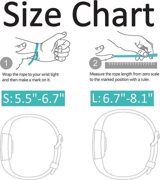 watchbands-shop.nl Bracelet en silicone - Fitbit Charge 2 - Bleu foncé - Grand