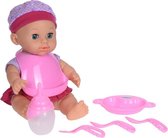 Tender Toys Babypop Met Accessoires Paars Hartjes 24 Cm
