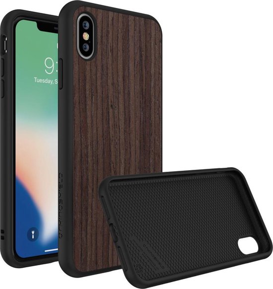 RhinoShield SolidSuit Dark Walnut iPhone XS Max Hoesje