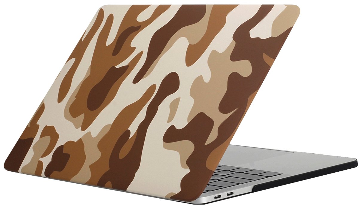 Mobigear Laptophoes geschikt voor Apple MacBook Pro 13 Inch (2016-2023) Hoes Hardshell Laptopcover MacBook Case | Mobigear Camouflage - Bruin - Model A1706 / A1708 / A1989 / A2159 / A2289 / A2251 / A2338