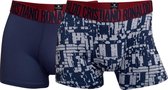 CR7 - Heren - 2-Pack Microfiber Trunk Boxershorts Navy - Blauw - M