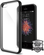 Spigen Ultra Hybrid doorzichtig cover iPhone 5 5s SE 2016 hoesje - Zwart