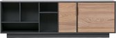 WOOOD James Dressoir Noten/Zwart - 62x187x40
