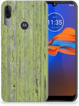 GSM Hoesje Motorola Moto E6 Plus Bumper Hoesje Green Wood