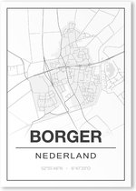 Poster/plattegrond BORGER - A4