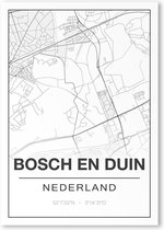 Poster/plattegrond BOSCH-EN-DUIN - 30x40cm