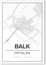 Poster/plattegrond BALK - 30x40cm